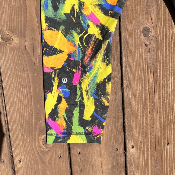 Lululemon Wunder Train HR Crop Undertone Black Multi Size 12 - Picture 6 of 6